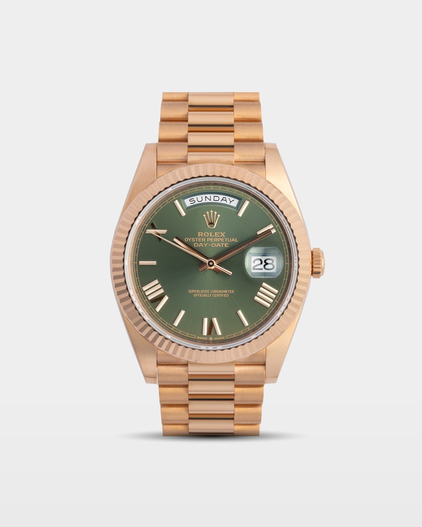 Rolex Day-Date Olive 40 228235 | DFW Rolex – Marc Samuels