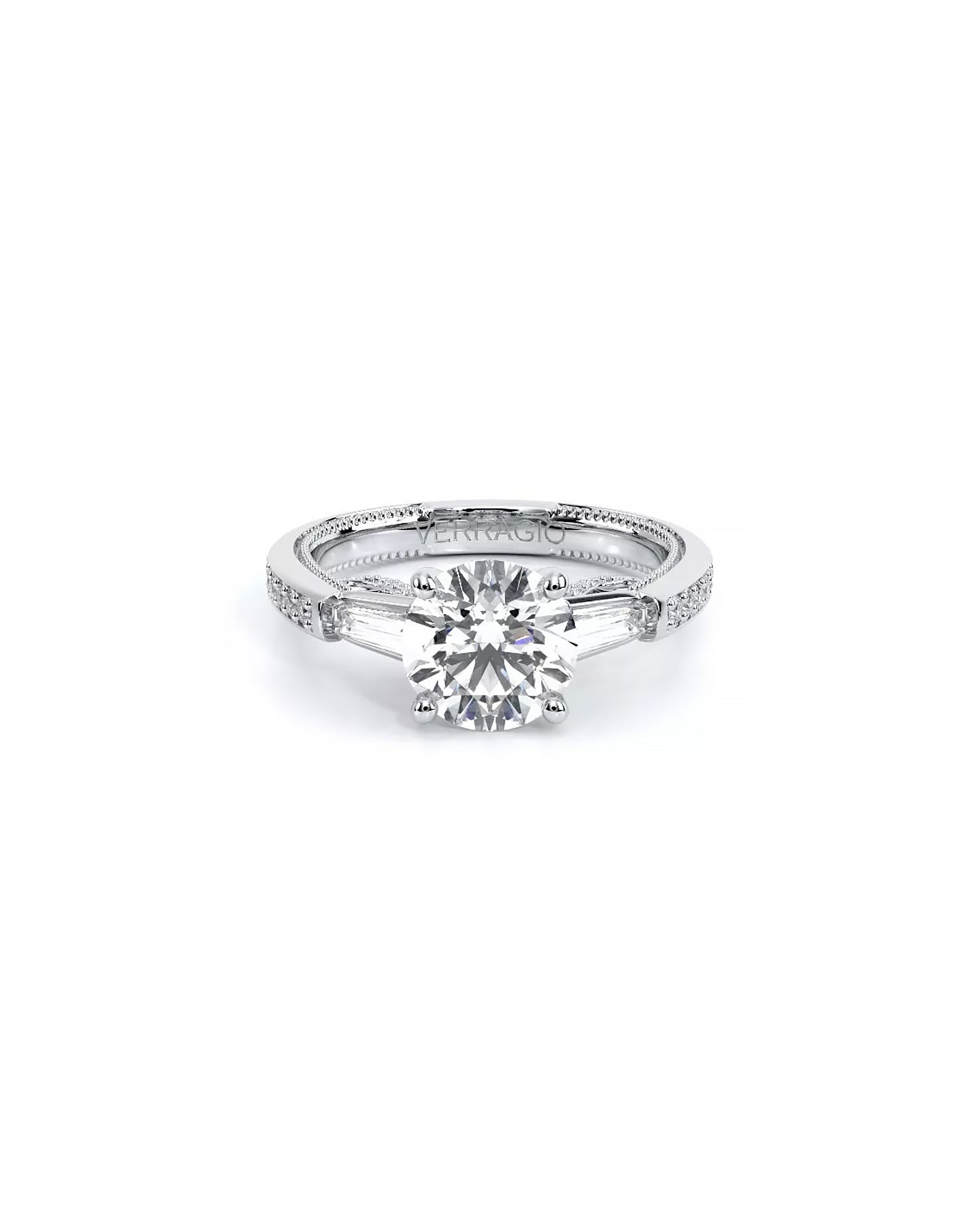 Verragio Insignia Round Engagement Ring White Gold | Marc Samuels Dallas