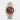 front studio view of the 2025 Rolex Datejust 41 reference 126301 featuring a chocolate brown dial, a smooth 18k rose gold bezel, and a two-tone Jubilee bracelet