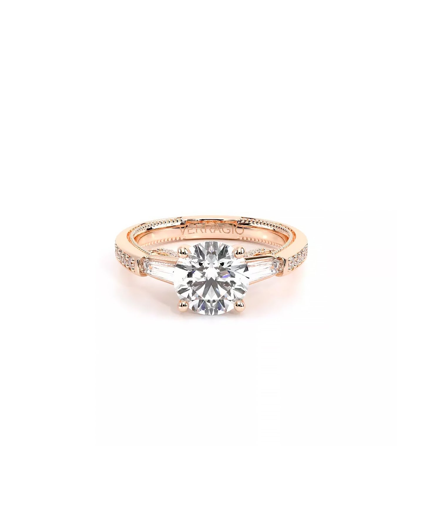 Verragio Insignia Round Engagement Ring Rose Gold | Marc Samuels Dallas