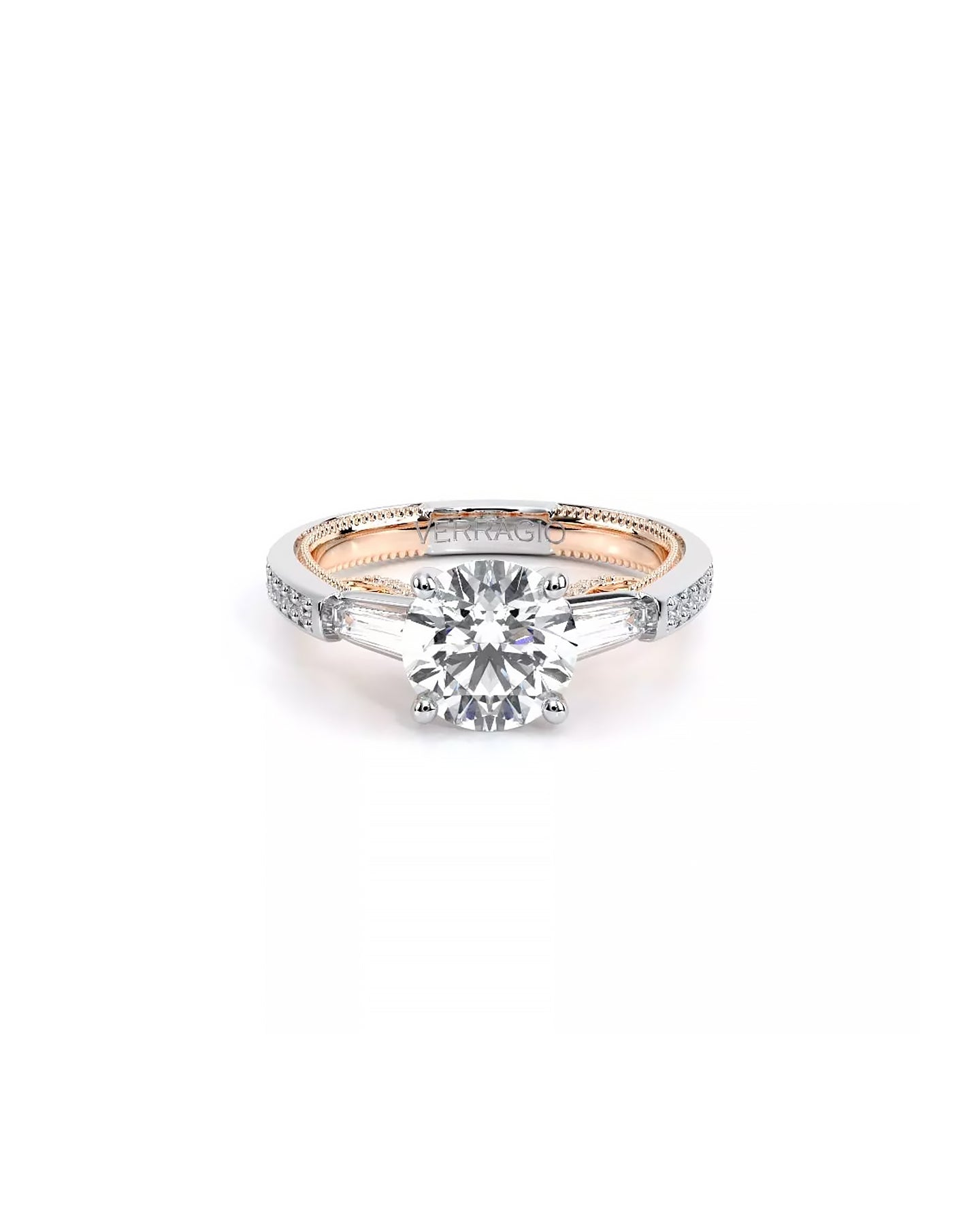 Verragio Insignia Round Engagement Ring Two Tone | Marc Samuels Dallas