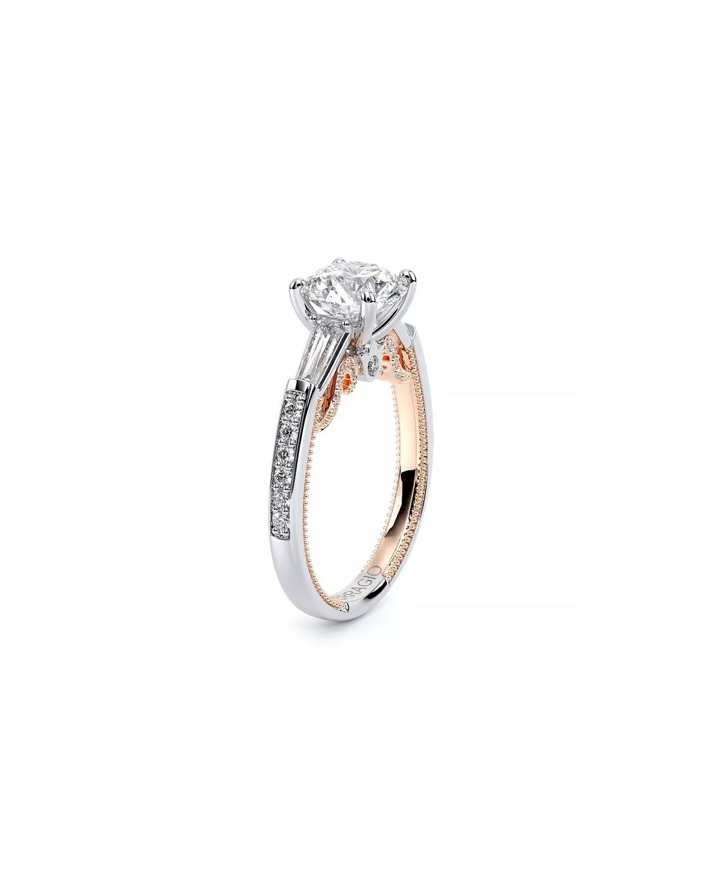 Verragio Insignia Round Engagement Ring Two Tone | Marc Samuels Dallas