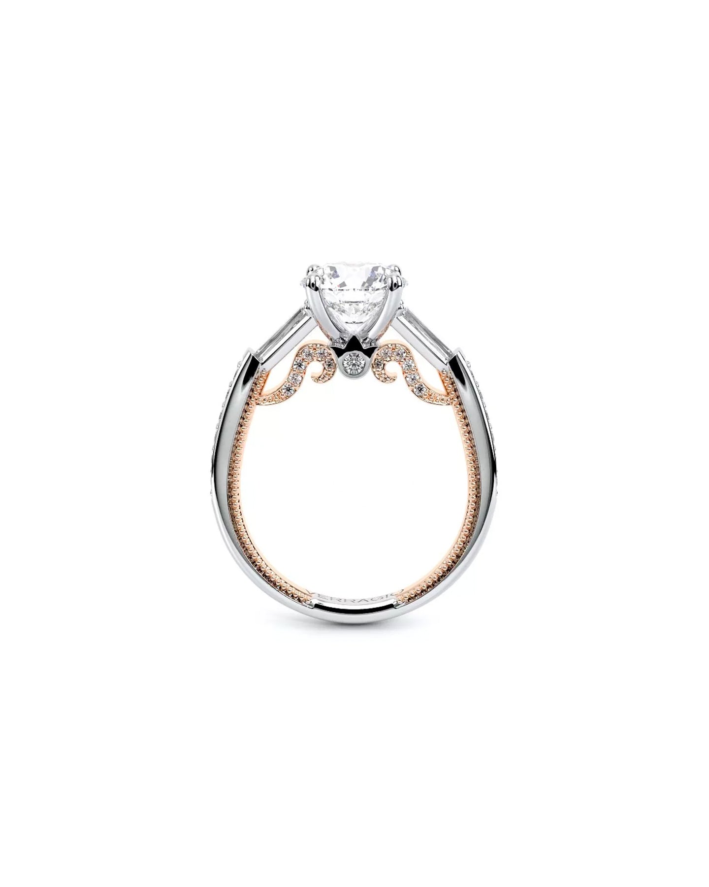 Verragio Insignia Round Engagement Ring Two Tone | Marc Samuels Dallas