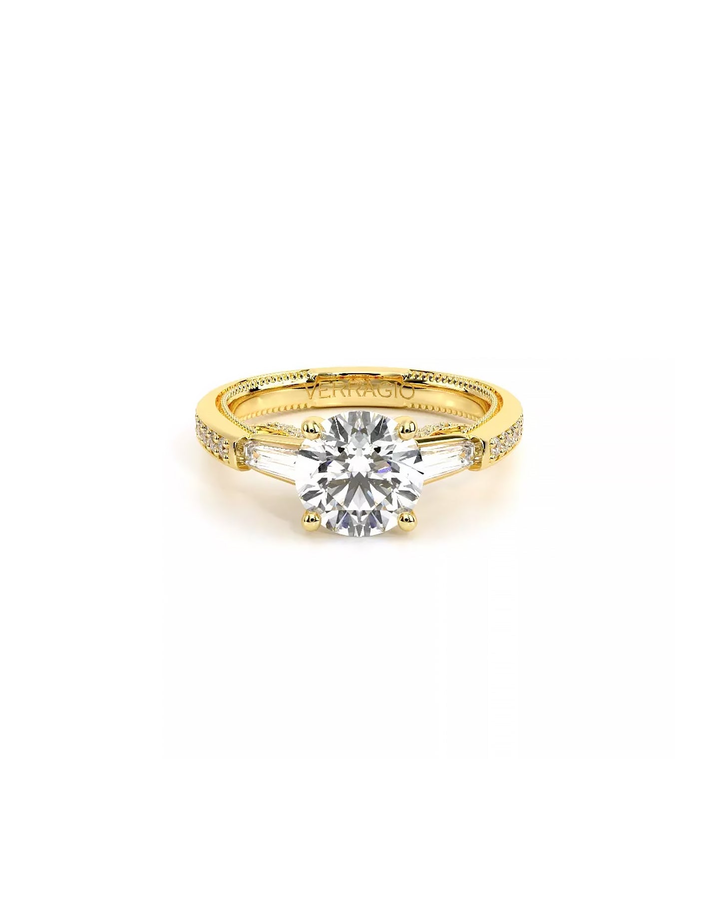 Verragio Insignia Round Engagement Ring Yellow Gold | Marc Samuels Dallas