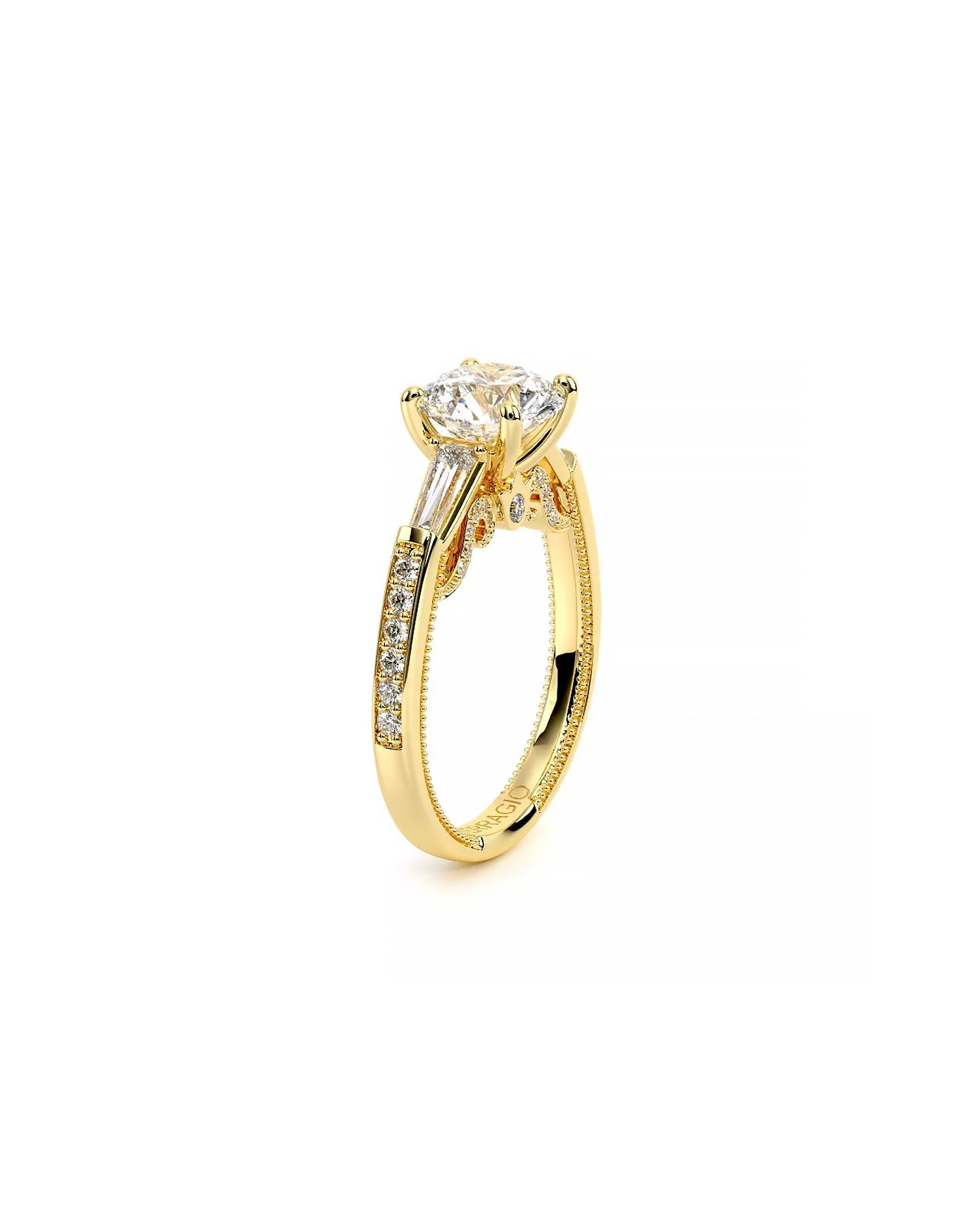 Verragio Insignia Round Engagement Ring Yellow Gold | Marc Samuels Dallas