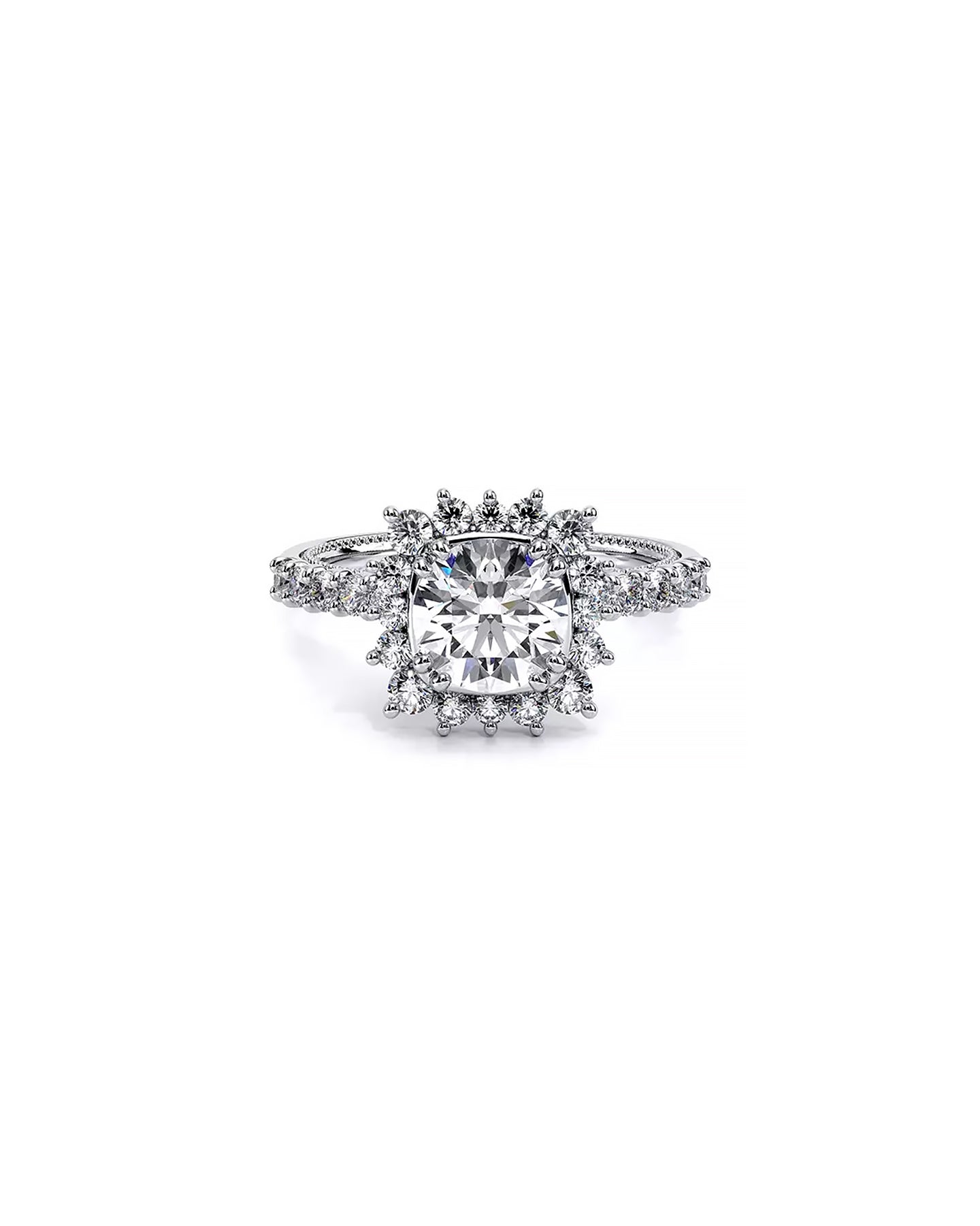 Verragio Renaissance Cushion Platinum Engagement Ring | Marc Samuels Dallas