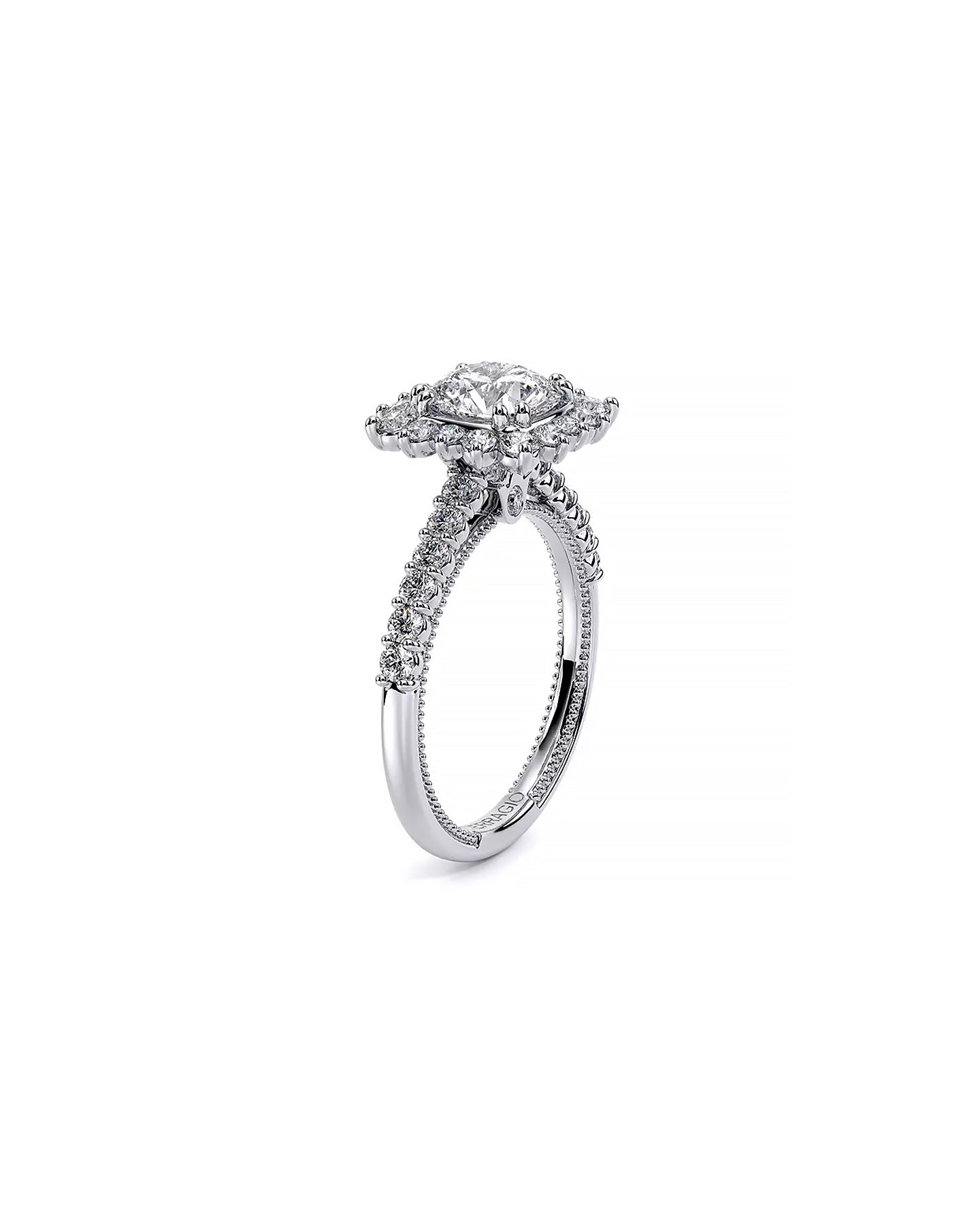 Verragio Renaissance Cushion Platinum Engagement Ring | Marc Samuels Dallas