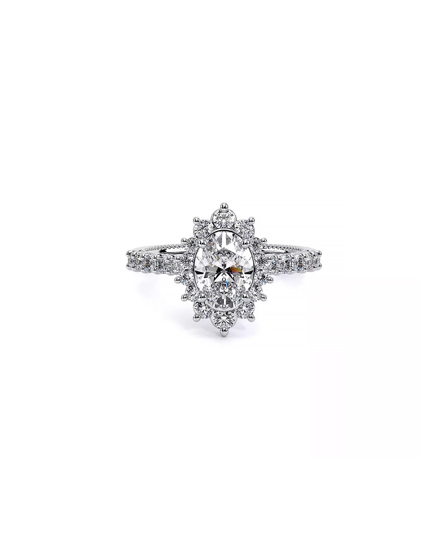 Verragio Renaissance Oval Platinum Engagement Ring | Marc Samuels Dallas