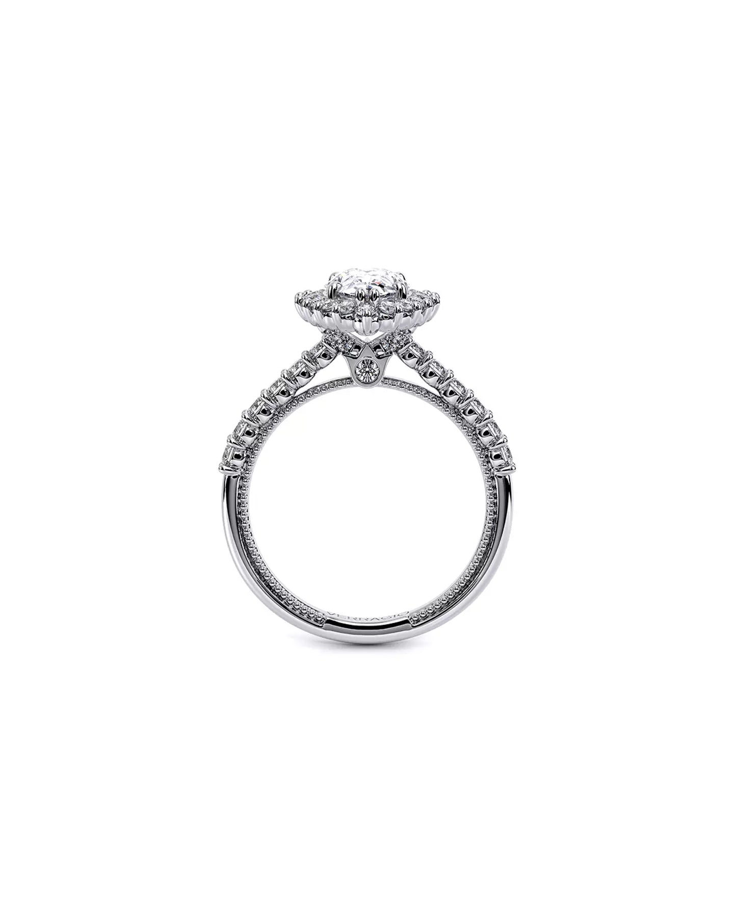 Verragio Renaissance Pear Platinum Engagement Ring | Marc Samuels Dallas