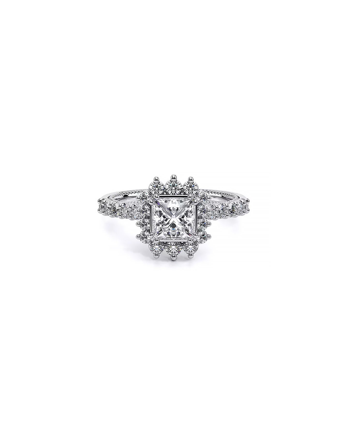 Verragio Renaissance Princess Platinum Engagement Ring | Marc Samuels Dallas