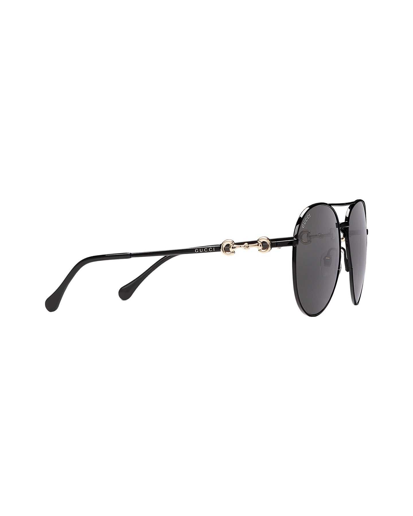 Gray Gucci Aviator Frame Black Metal Sunglasses | Marc Samuels Dallas