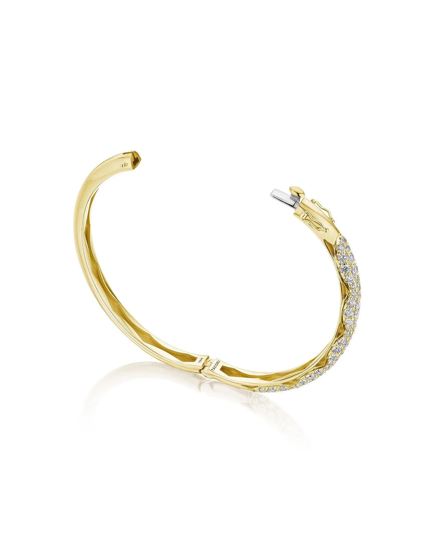 Tacori Full Diamond Bangle Yellow Gold | Marc Samuels Dallas