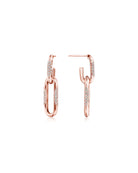 Double Link Earrings Diamonds Rose Gold | Marc Samuels Dallas