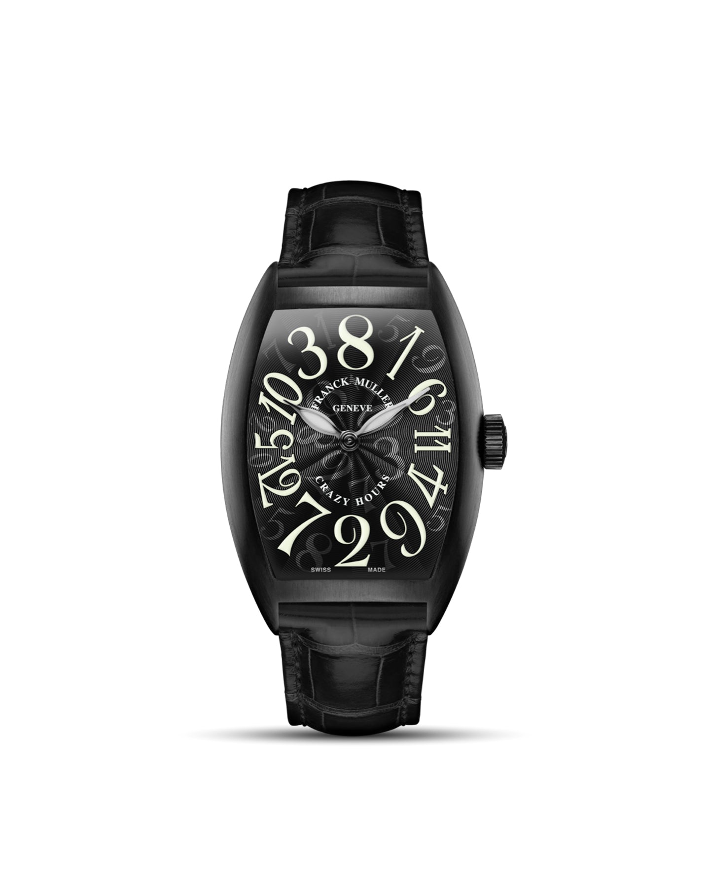 Black 39.60mm Franck Muller Crazy Hours 8880CHNRACB Watch