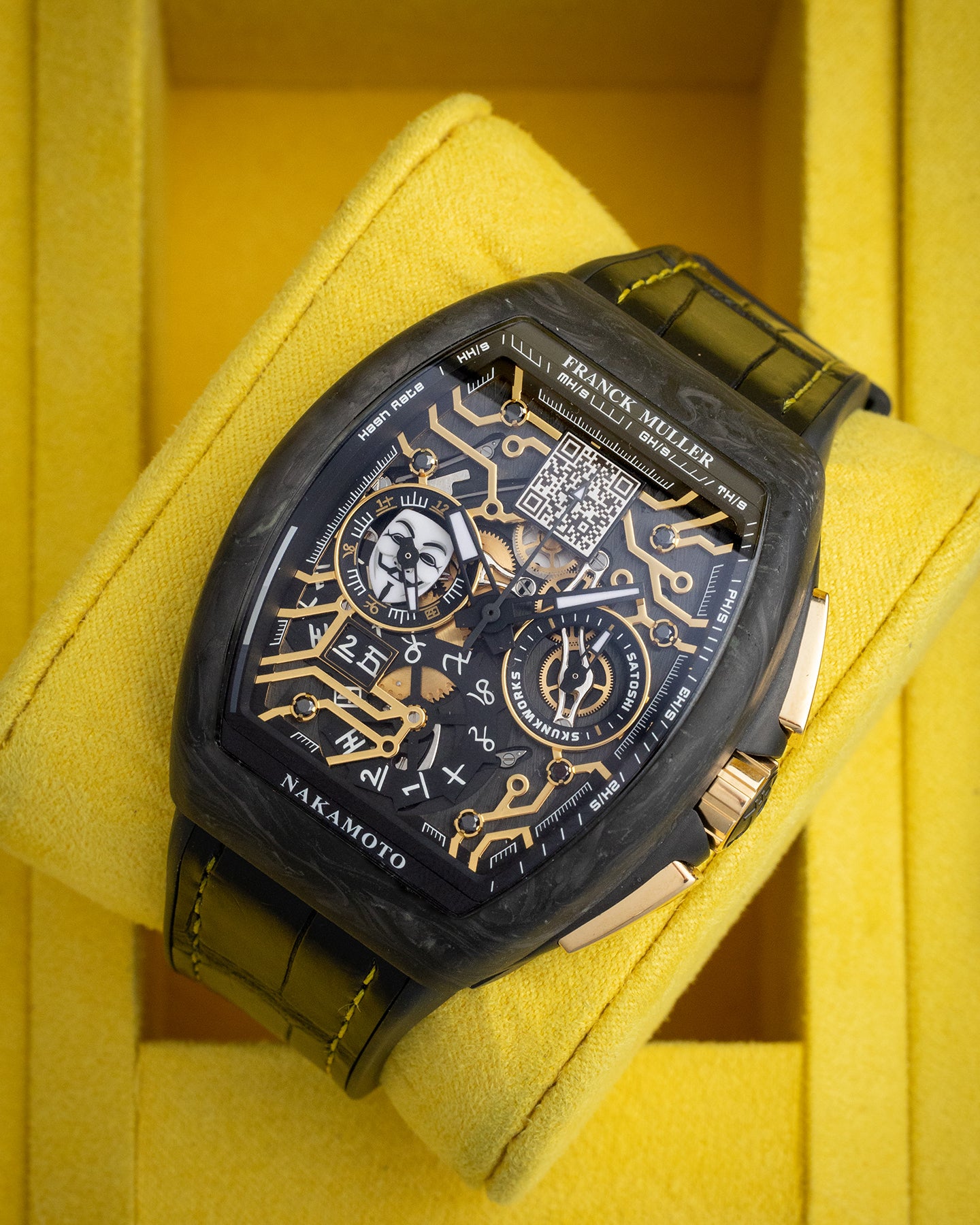 Franck Muller Nakamoto Bitcoin Watch V 45 YT CC GD SQT