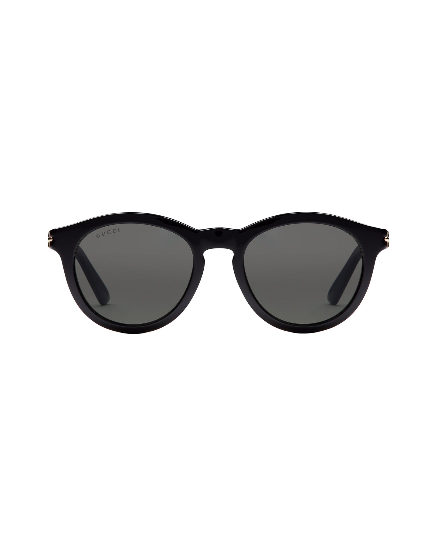 Black Acetate Gucci Round Grey Sunglasses | Marc Samuels Dallas