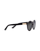 Black Acetate Gucci Round Gray Sunglasses | Marc Samuels Dallas