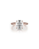 Michael M Crown R750-3 Oval-Cut Diamond Solitaire 18K Rose Gold Engagement Ring at Marc Samuels in Dallas