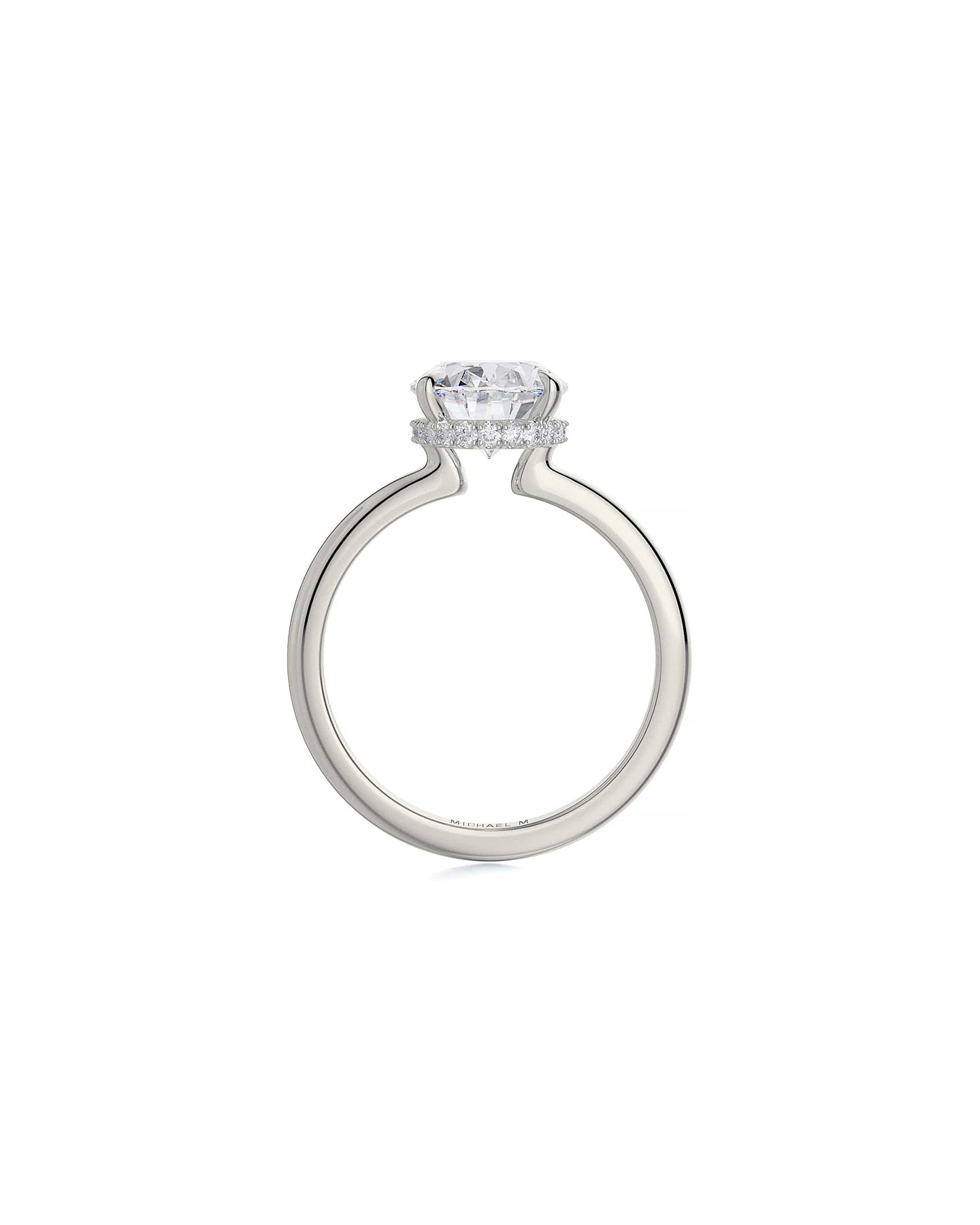 Crown R750-3 Oval-Cut Diamond Solitaire Platinum Engagement Ring | Matc Samuels Dallas