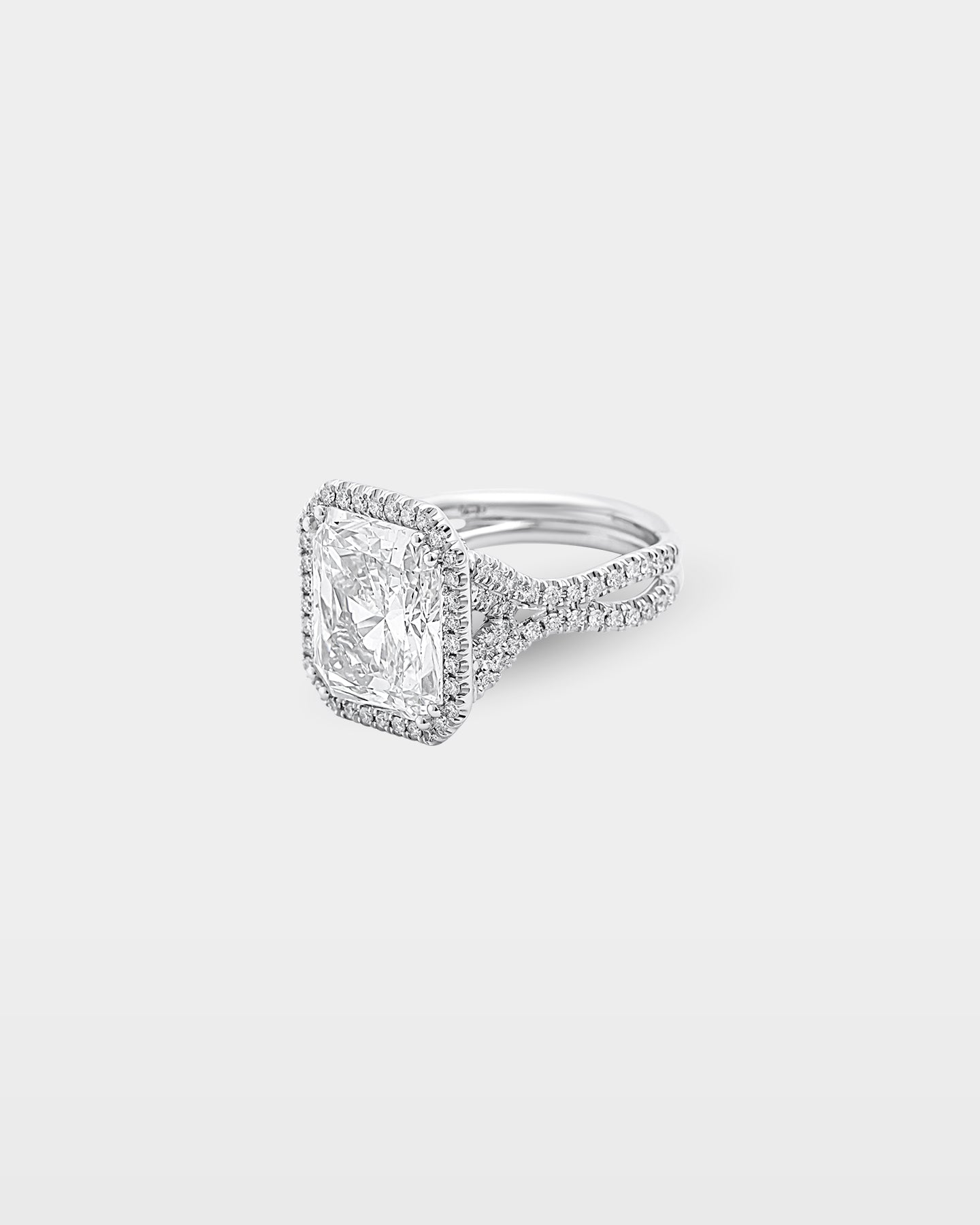 Samuel S Rings Radiant Cut Split Shank Diamond Ring | DFW Platinum Rings – Marc Samuels