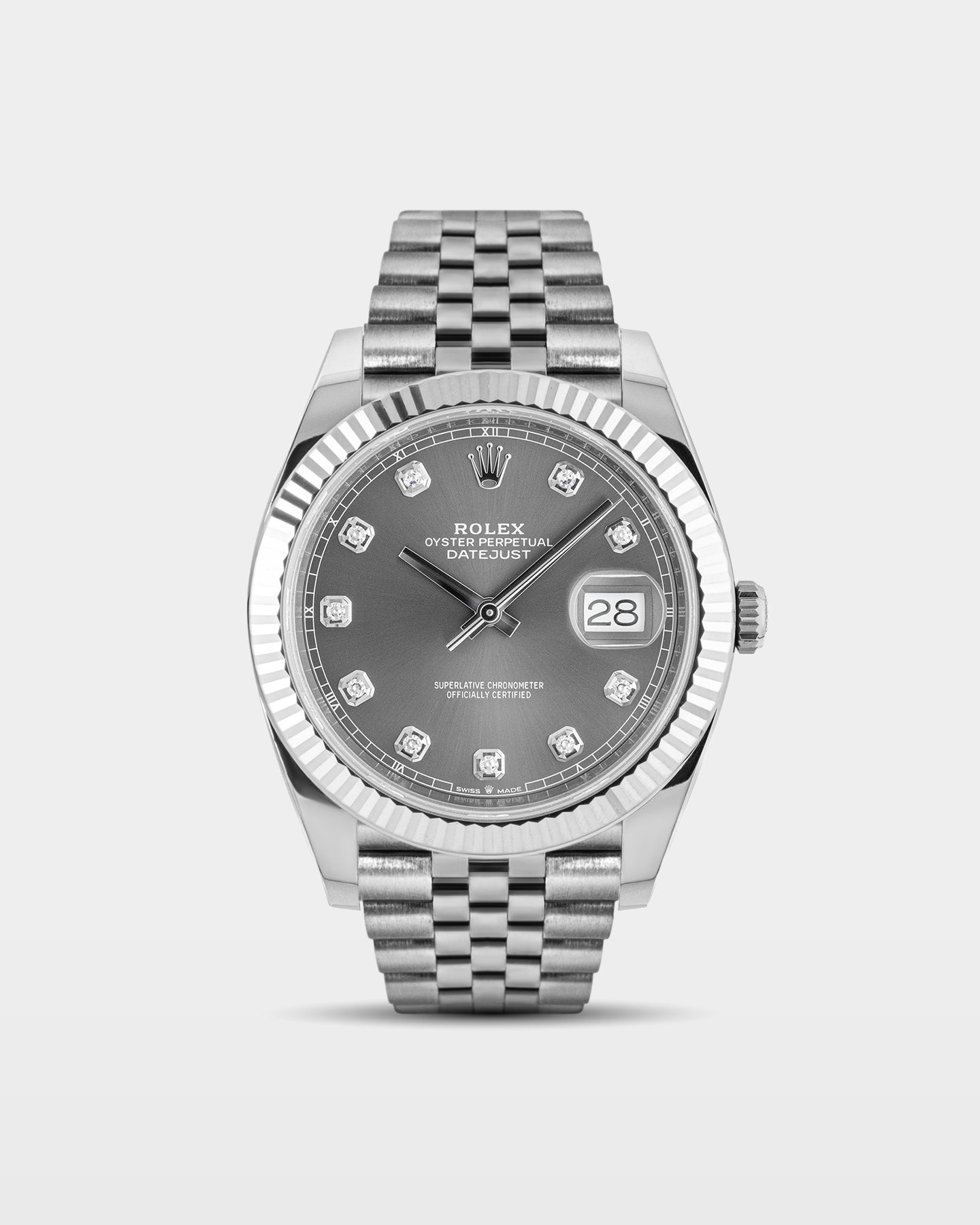 Rolex Datejust 126334 Rhodium Diamonds | DFW Rolex – Marc Samuels