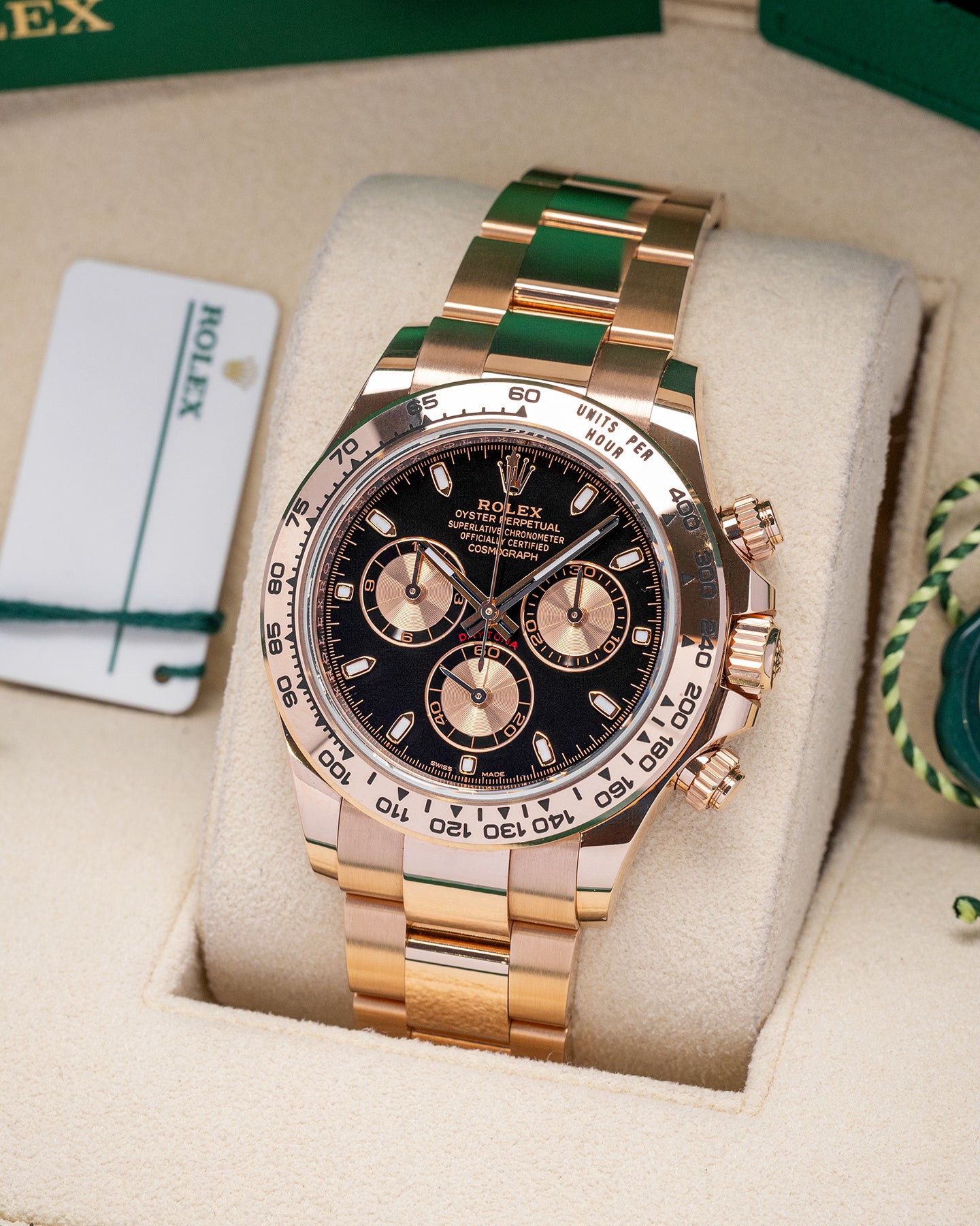 Rose Gold Rolex Daytona 116505 at Marc Samuels Jewelers Dallas