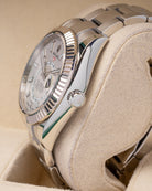 Steel Rolex Sky Dweller 326934 White Dial Watch at Marc Samuels Jewelers Dallas