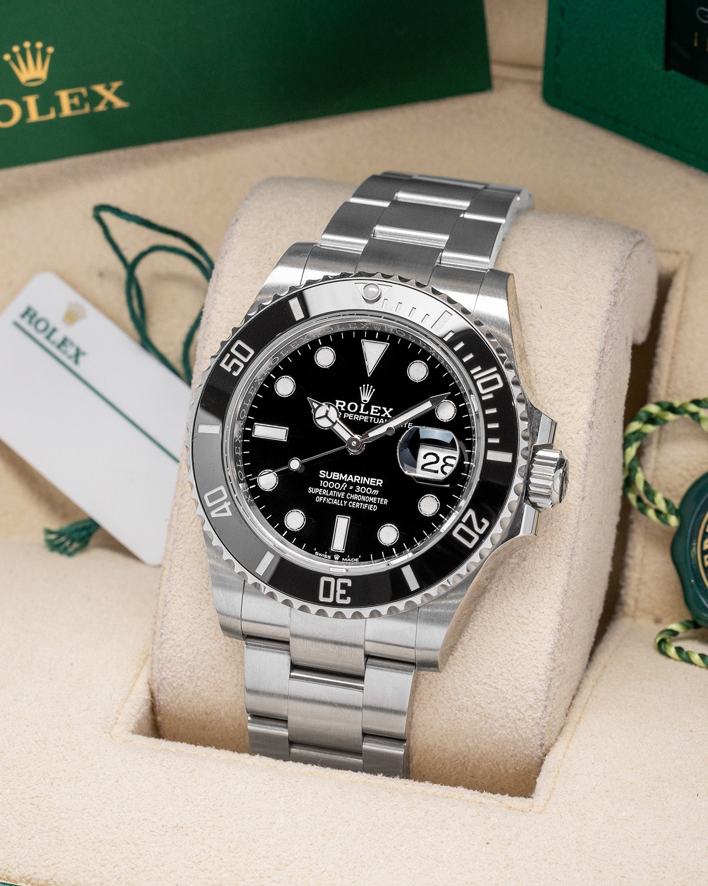 Steel Black Rolex Submariner 126610 Watch at Marc Samuels Jewelers Dallas