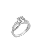 Simon G Round-Cut Criss-Cross Engagement Ring LR3219 | Marc Samuels Dallas