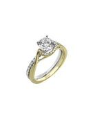 Simon G Round-Cut Half-Halo Engagement Ring LR3234 | Marc Samuels Dallas