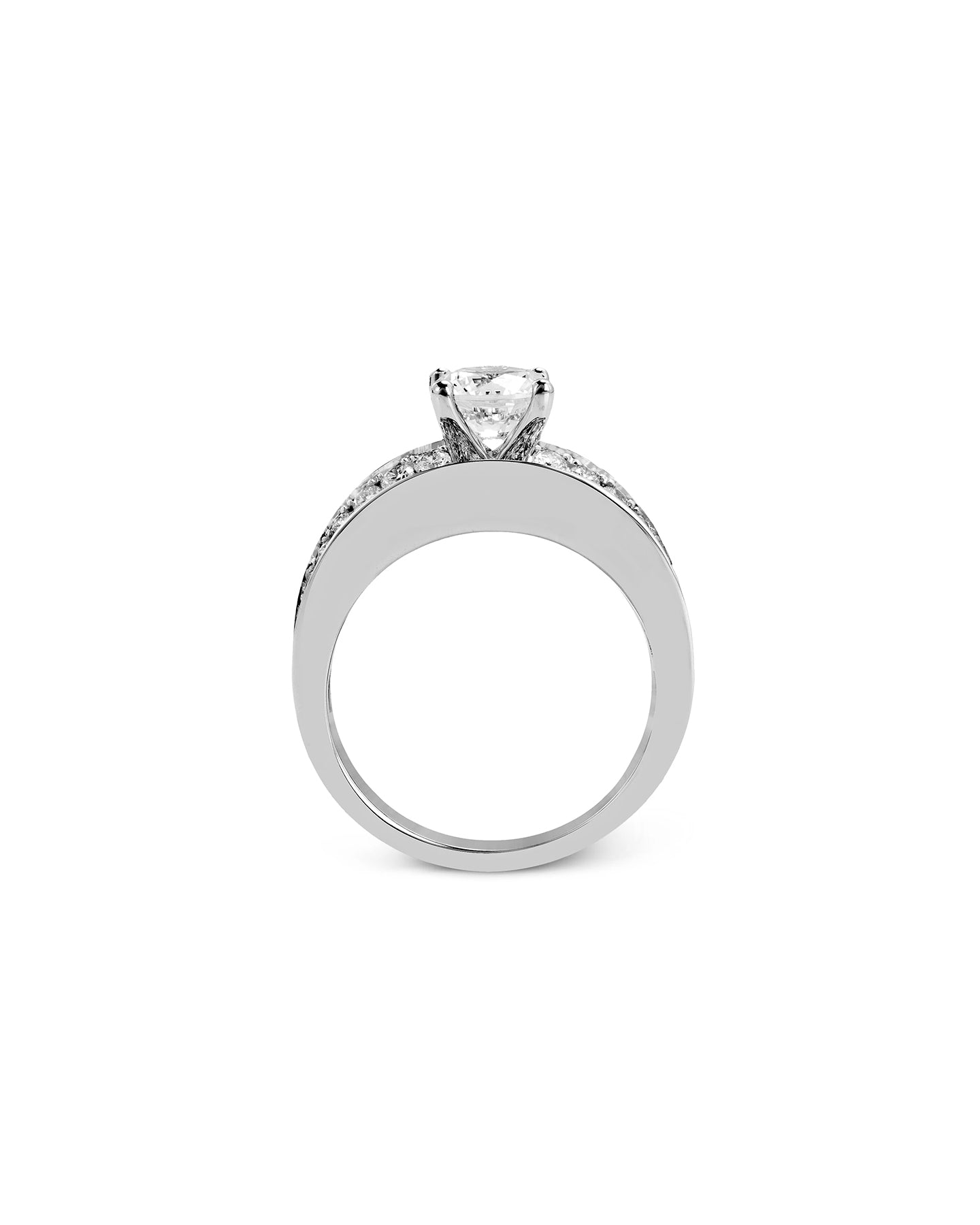 Round-Cut Simon-Set Engagement Ring MR2062 | Marc Samuels Dallas