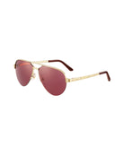 Santos de Cartier Sunglasses Burgundy Lenses ESW00623