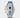The reverse view of the flexible five-row link metal watch band focusing on the satin-finished deployment buckle wrapped with protective blue film