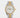 front view of a pre-owned 2018 Rolex Datejust 41 126333 in yellow Rolesor with a silver index dial, yellow gold fluted bezel, and Jubilee bracelet at Marc Samuels Jewelers in Dallas