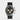 Front view of a pre-owned 2025 Rolex Cosmograph Daytona 126519LN in 18k white gold featuring a black diamond-set dial, black Cerachrom bezel, and Oysterflex strap at Marc Samuels Jewelers in Dallas