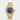 Preowned Rolex Yacht-Master 40 reference 16628 in solid 18k yellow gold featuring a sunbeam blue dial and red text at Marc Samuels Jewelers in Dallas