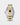 Rear profile of the two-tone Oystersteel and gold link bracelet focusing on the solid 18k gold center stripe folding Oysterlock safety clasp with integrated Glidelock extension